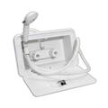 Phoenix Faucets 25 Turn Plastic Exterior Shower Box with 59 in. Vinyl Hose, White PHFPF266201